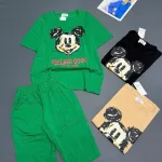 Đồ bộ nữ tay ngắn quần lững in hình Mickey