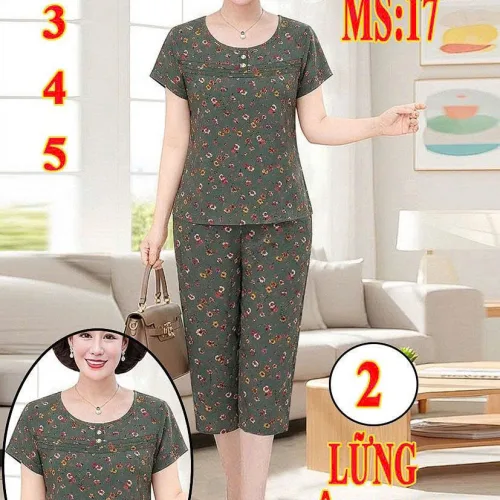Đồ bộ nữ tay ngắn quần lửng TĐ-1726 quần lửng