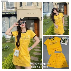 Đồ bộ nữ tay ngắn quần váy khánh la KL váy ct