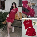 Đồ bộ nữ tay ngắn quần váy khánh la KL váy ct