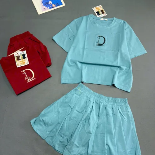 Đồ bộ nữ tay ngắn quần váy LD 96812 thun cotton 4 chiều