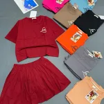 Đồ bộ nữ tay ngắn quần váy LD 96812 thun cotton 4 chiều