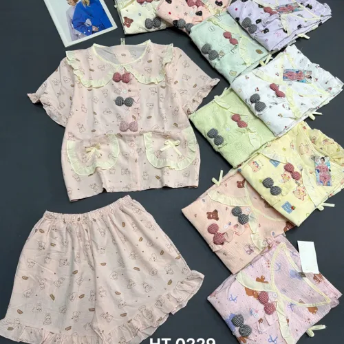 Đồ bộ nữ tiểu thư cổ bèo quần đùi HT 0229