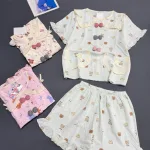 Đồ bộ nữ tiểu thư cổ bèo quần đùi HT 0229