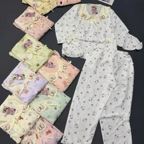 Đồ bộ nữ tiểu thư tay dài cotton hàn không giãn  HT-15236 - 115236