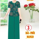 Đồ bộ nữ trung niên ống rộng quần dài tay ngắn nhiều size