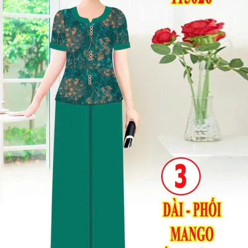 Đồ bộ nữ trung niên ống rộng quần dài tay ngắn nhiều size