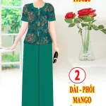 Đồ bộ nữ trung niên ống rộng quần dài tay ngắn nhiều size