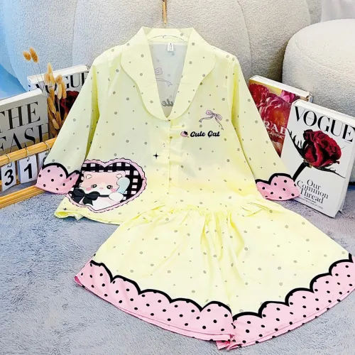 Đồ Bộ pijama Tay Lỡ Quần Đùi KH 10.15411