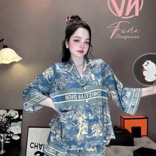 Đồ Bộ pijama Tay Lỡ Quần Đùi KH 10.15411
