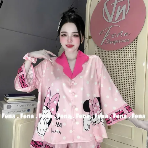 Đồ Bộ pijama Tay Lỡ Quần Đùi KH 10.15411