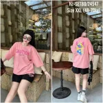 Đồ bộ quần đùi áo tay ngắn in
