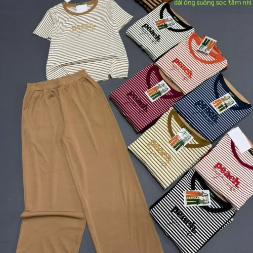 Đồ bộ tay ngắn quần suông XS 1561-1060 chất cotton