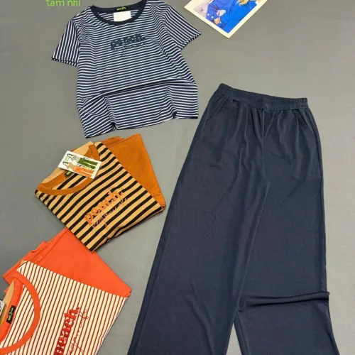 Đồ bộ tay ngắn quần suông XS 1561-1060 chất cotton