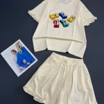 Đồ bộ thun nữ áo tay ngắn quần đùi bèo chất cotton 4 chiều