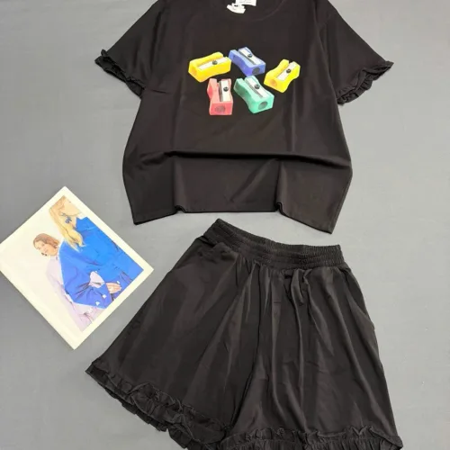 Đồ bộ thun nữ áo tay ngắn quần đùi bèo chất cotton 4 chiều
