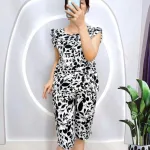 Đồ bộ vải tole quần lửng áo sát nách bèo nhiều hoạ tiết