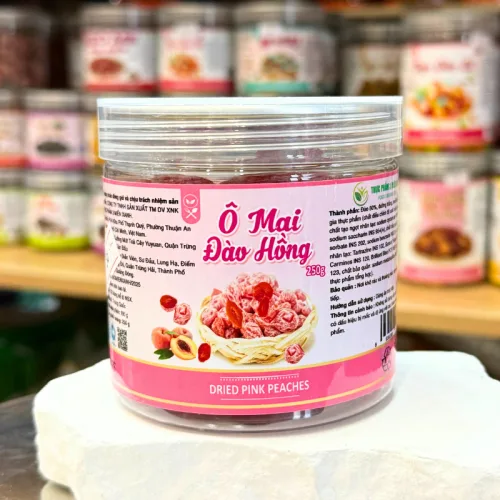 Ô Mai Đào Hồng Mini Thơm Ngon 250g - Hộp Pet