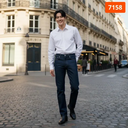 Quần Jeans Dài Nam Osl Aeroflex Deep-Black 95cm Jeans - 7158