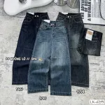 Quần Jeans Nữ Ống Rộng Vải Dày Mềm Không Co Giãn Có Nhiều Mẫu Cực Xinh