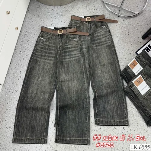 Quần Jeans Nữ Ống Rộng Vải Dày Mềm Không Co Giãn Có Nhiều Mẫu Cực Xinh