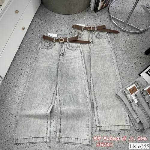 Quần Jeans Nữ Ống Rộng Vải Dày Mềm Không Co Giãn Có Nhiều Mẫu Cực Xinh
