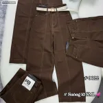 Quần Jeans Nữ Ống Suông Vải Dày Mềm Không Co Giãn Tôn Dáng