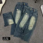 Quần Jeans Nữ Ống Suông Vải Dày Mềm Không Co Giãn Tôn Dáng Bền Đẹp - 5641