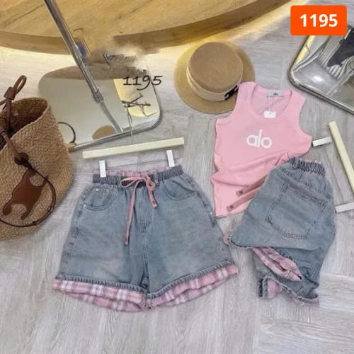 Quần Jeans Nữ Ngố Rách Vải Màu/Phối Sọc Caro - Quần Jean Lưng Thun Đẹp Dày Mềm Không Co Giãn