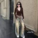 Quần Jeans Nữ Trơn Ống Rộng - Quần Ống Suông Jean Nữ - Quần Short Rách Vải Dày Mềm Không Co Giãn - Nhiều Mẫu