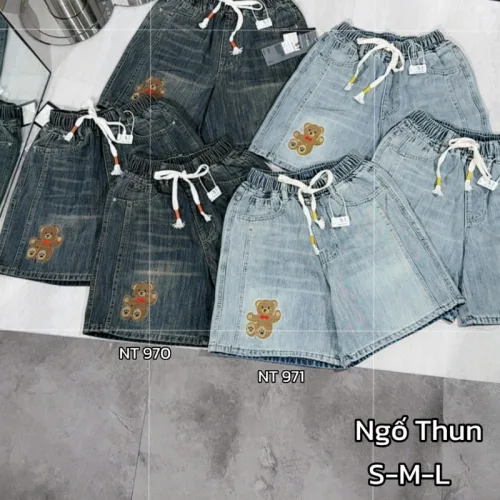 Quần Jeans Nữ Trơn Ống Rộng - Quần Ống Suông Jean Nữ - Quần Short Rách Vải Dày Mềm Không Co Giãn - Nhiều Mẫu
