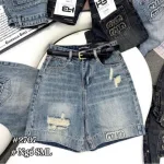 Quần Jeans Nữ Trơn Ống Rộng - Quần Ống Suông Jean Nữ - Quần Short Rách Vải Dày Mềm Không Co Giãn - Nhiều Mẫu