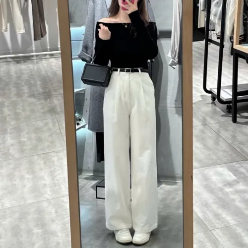Quần Jeans Nữ Trơn Ống Rộng - Quần Ống Suông Jean Nữ - Quần Short Rách Vải Dày Mềm Không Co Giãn - Nhiều Mẫu