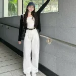 Quần Jeans Nữ Trơn Ống Rộng - Quần Ống Suông Jean Nữ - Quần Short Rách Vải Dày Mềm Không Co Giãn - Nhiều Mẫu