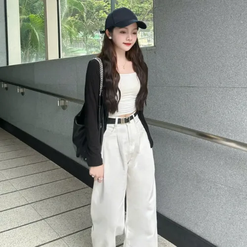 Quần Jeans Nữ Trơn Ống Rộng - Quần Ống Suông Jean Nữ - Quần Short Rách Vải Dày Mềm Không Co Giãn - Nhiều Mẫu
