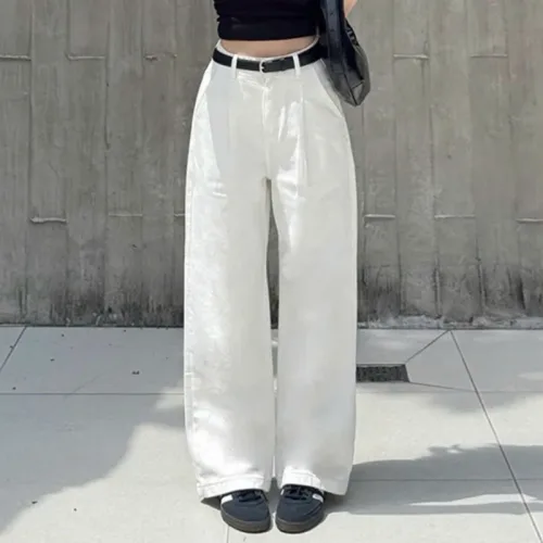 Quần Jeans Nữ Trơn Ống Rộng - Quần Ống Suông Jean Nữ - Quần Short Rách Vải Dày Mềm Không Co Giãn - Nhiều Mẫu