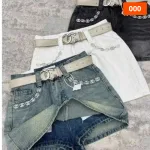 Quần Jeans Nữ Thụng - Quầng Thụng Nữ - Váy Jean Nữ Thêu Chanel Vải Đẹp Dày Mềm Không Co Giãn