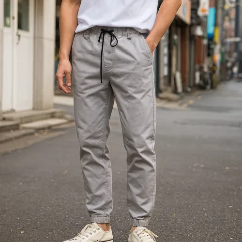Quần Jogger Nam Co Giãn Màu Xám