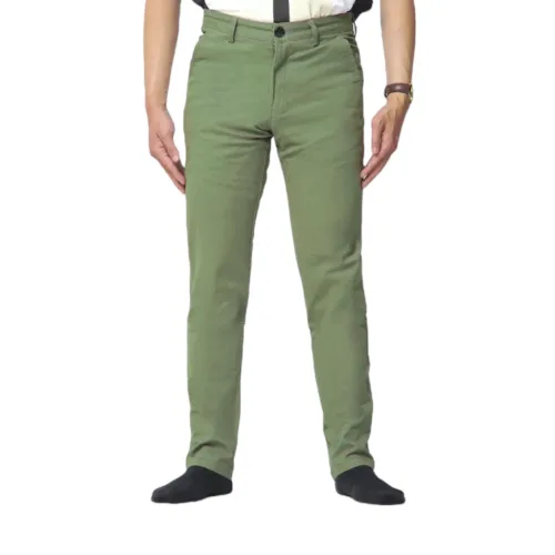 Quần Kaki Dài Nam Co Giãn Màu Xanh Rêu