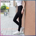 Quần Leggin nữ 2 túi sau màu đen kèm túi cao cấp
