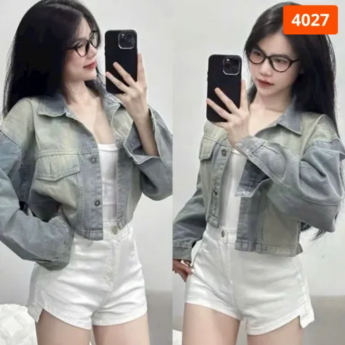 Quần Short Jean Nữ Thêu Logo - Quần Short Kaki Kiểu - Quần gIả Váy Dây Không Co Giãn Đứng Form Chuẩn