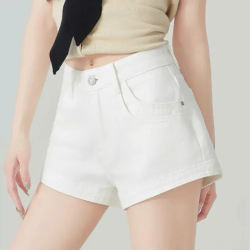 Quần Short Jean Trơn Nữ Không Co Giãn Đứng Form Chuẩn - Có 5 Màu Mặc Cực Xinh