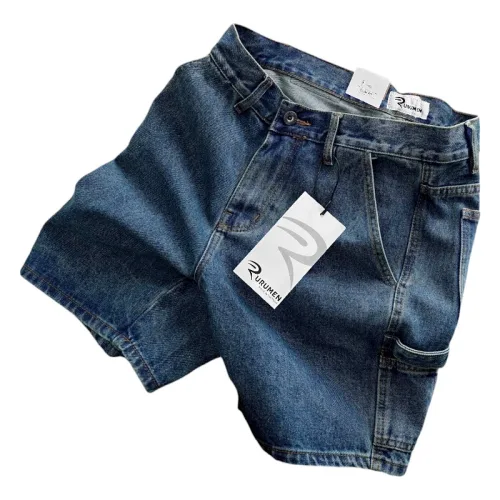 Quần Short Jeans Nam Rurumen Cao Cấp Chất Liệu Co Giãn (Có size 36)