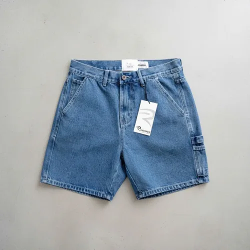 Quần Short Jeans Nam Rurumen Cao Cấp Chất Liệu Co Giãn (Có size 36)