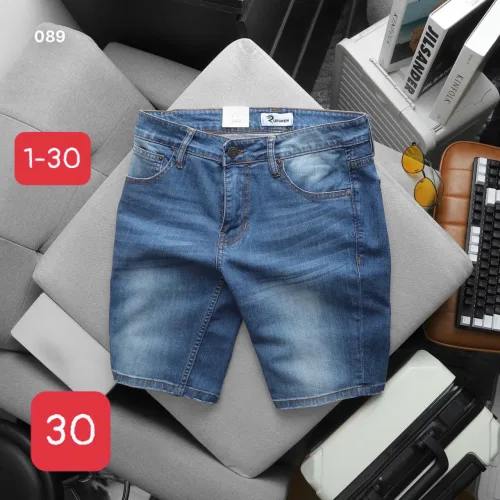 Quần Short Jeans Nam Rurumen Cao Cấp Chất Liệu Co Giãn Size Từ 50kg-90kg (Có size 36)