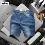 Quần Short Jeans Nam Rurumen Cao Cấp Chất Liệu Co Giãn Size Từ 50kg-90kg (Có size 36)