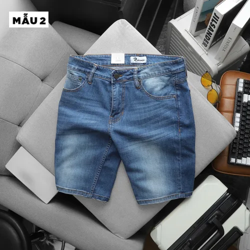 Quần Short Jeans Nam Rurumen Cao Cấp Chất Liệu Co Giãn Size Từ 50kg-90kg (Có size 36)