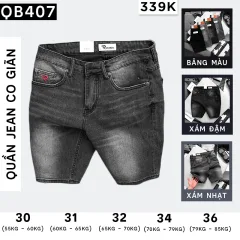 Quần Short Jeans Nam Rurumen Cao Cấp Hàng VNXK Phối Logo (có size 36)