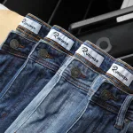 Quần Short Jeans Nam Rurumen Màu Xanh Cao Cấp Hàng VNXK