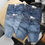 Quần Short Jeans Nam Rurumen Màu Xanh Cao Cấp Hàng VNXK